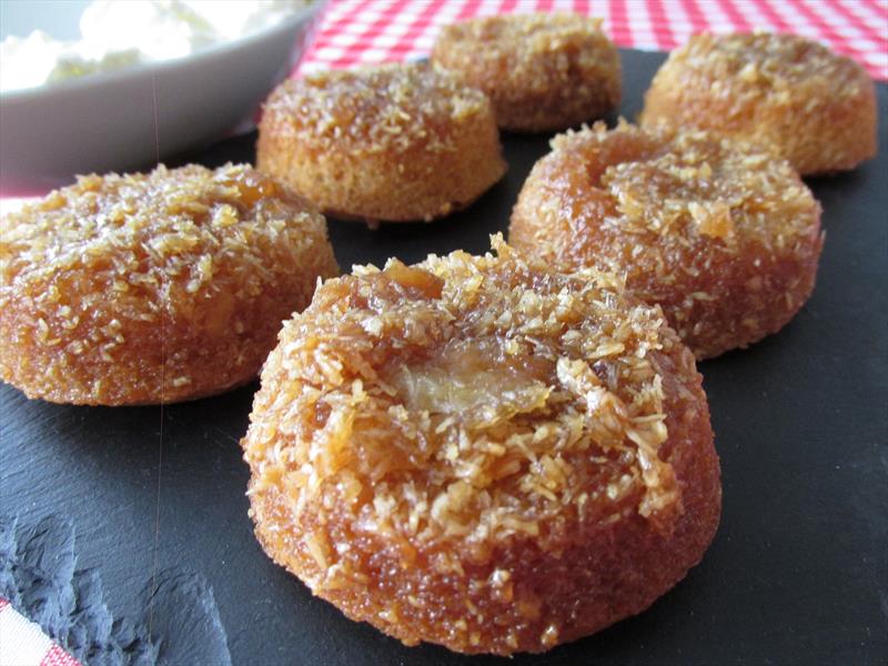 Banana hvolf-muffins